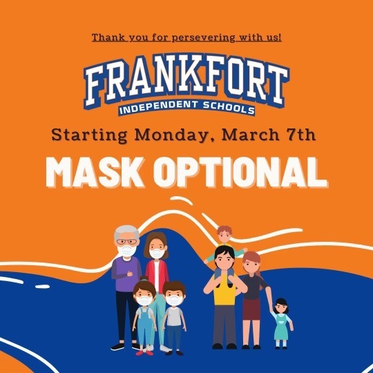 Mask Optional - Beginning Monday, March 7